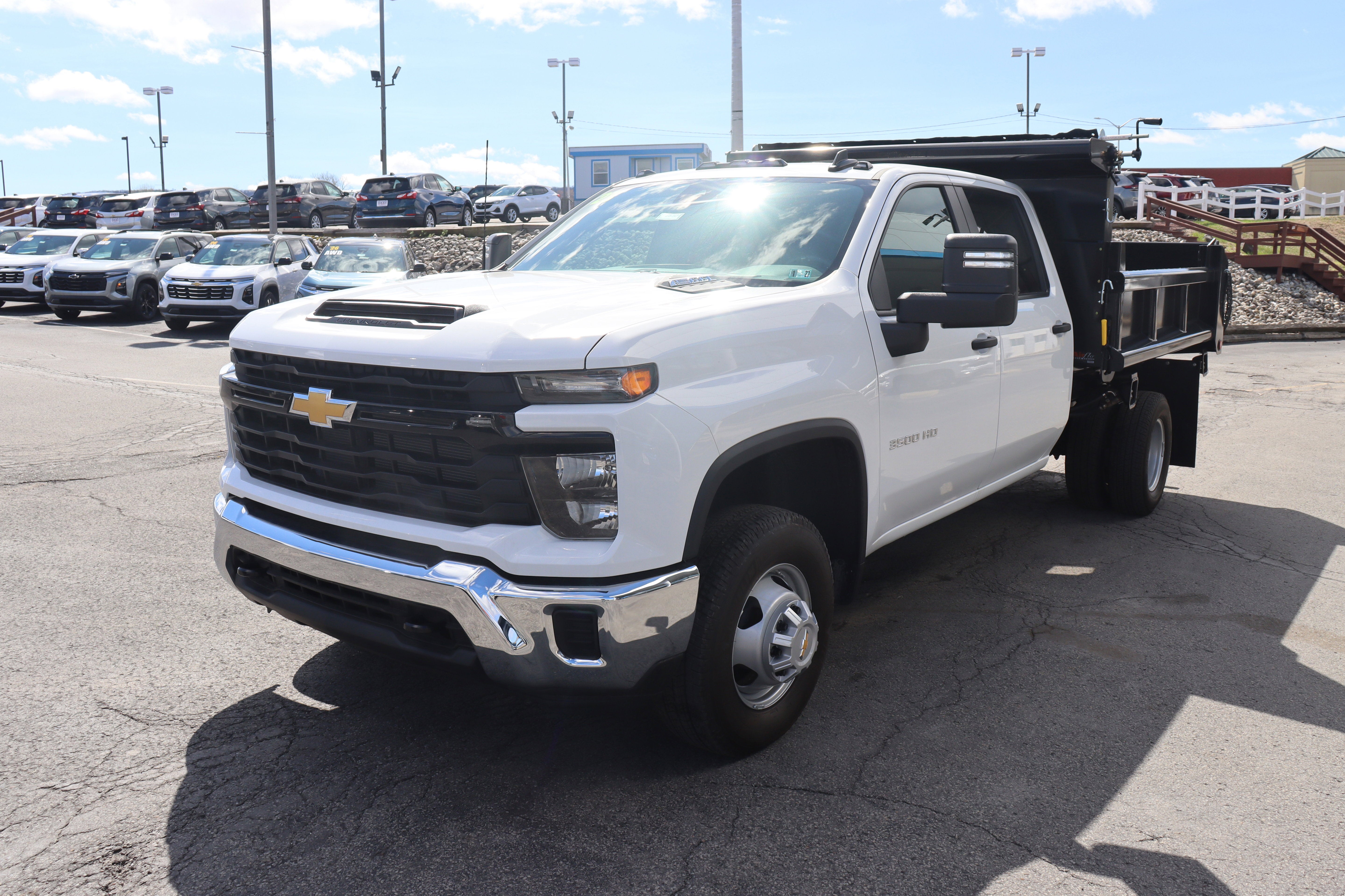 2025 Chevrolet Silverado 3500 HD Chassis Cab Work Truck in Summit White — front three-quarter view