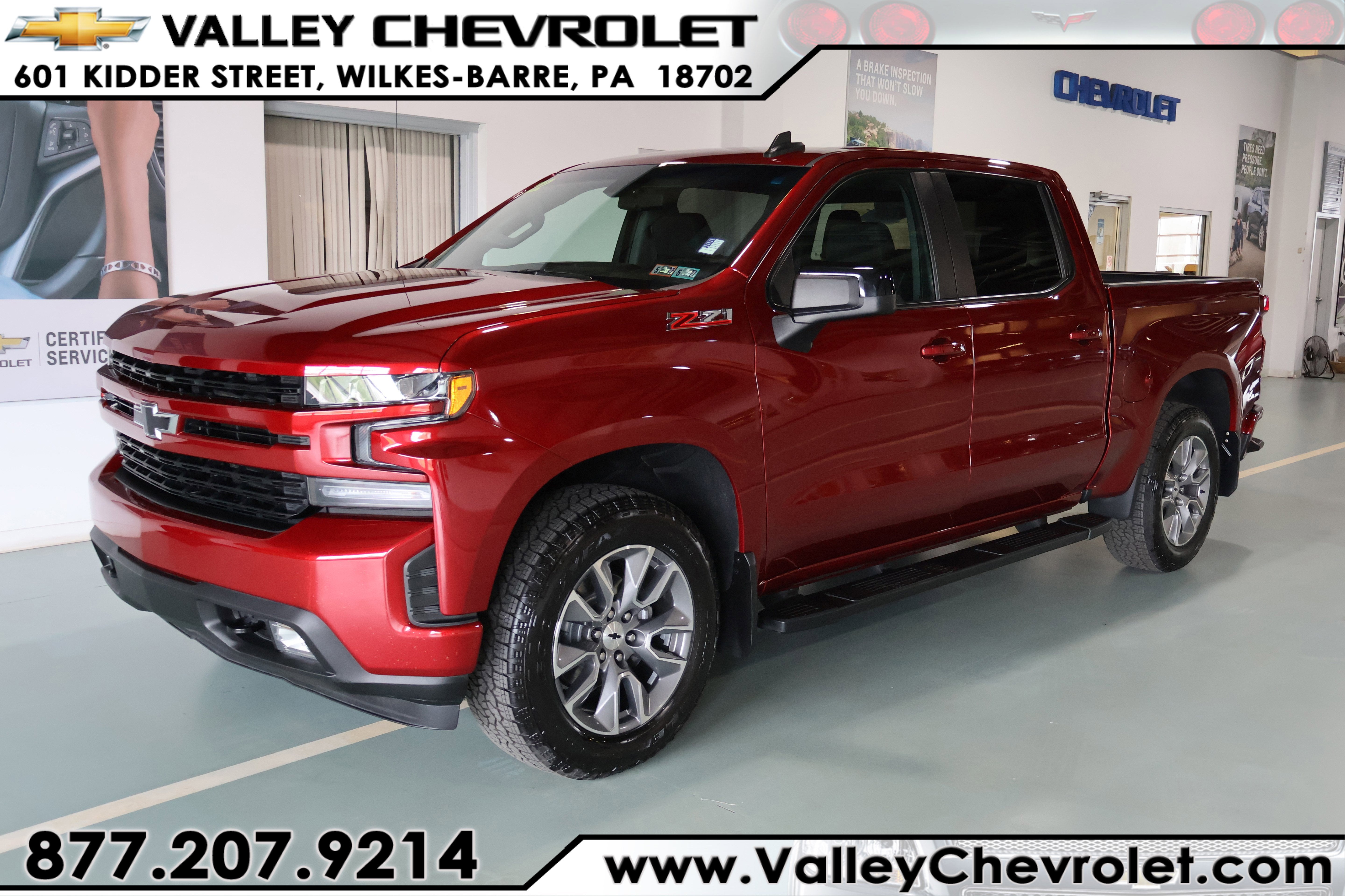 2022 Chevrolet Silverado 1500 LTD RST in Cherry Red Tintcoat — front three-quarter view