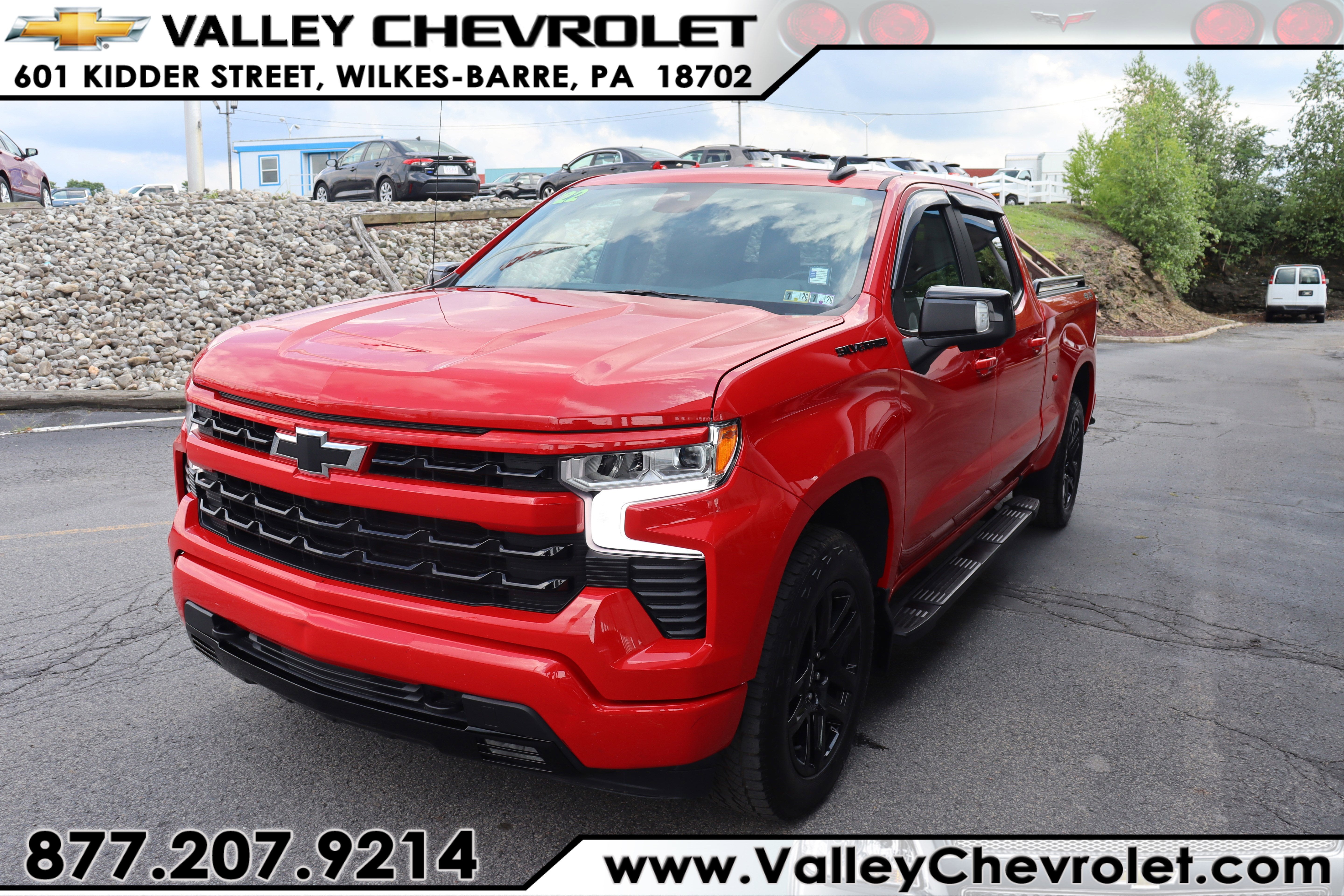 2022 Chevrolet Silverado 1500 RST in Red Hot — front three-quarter view