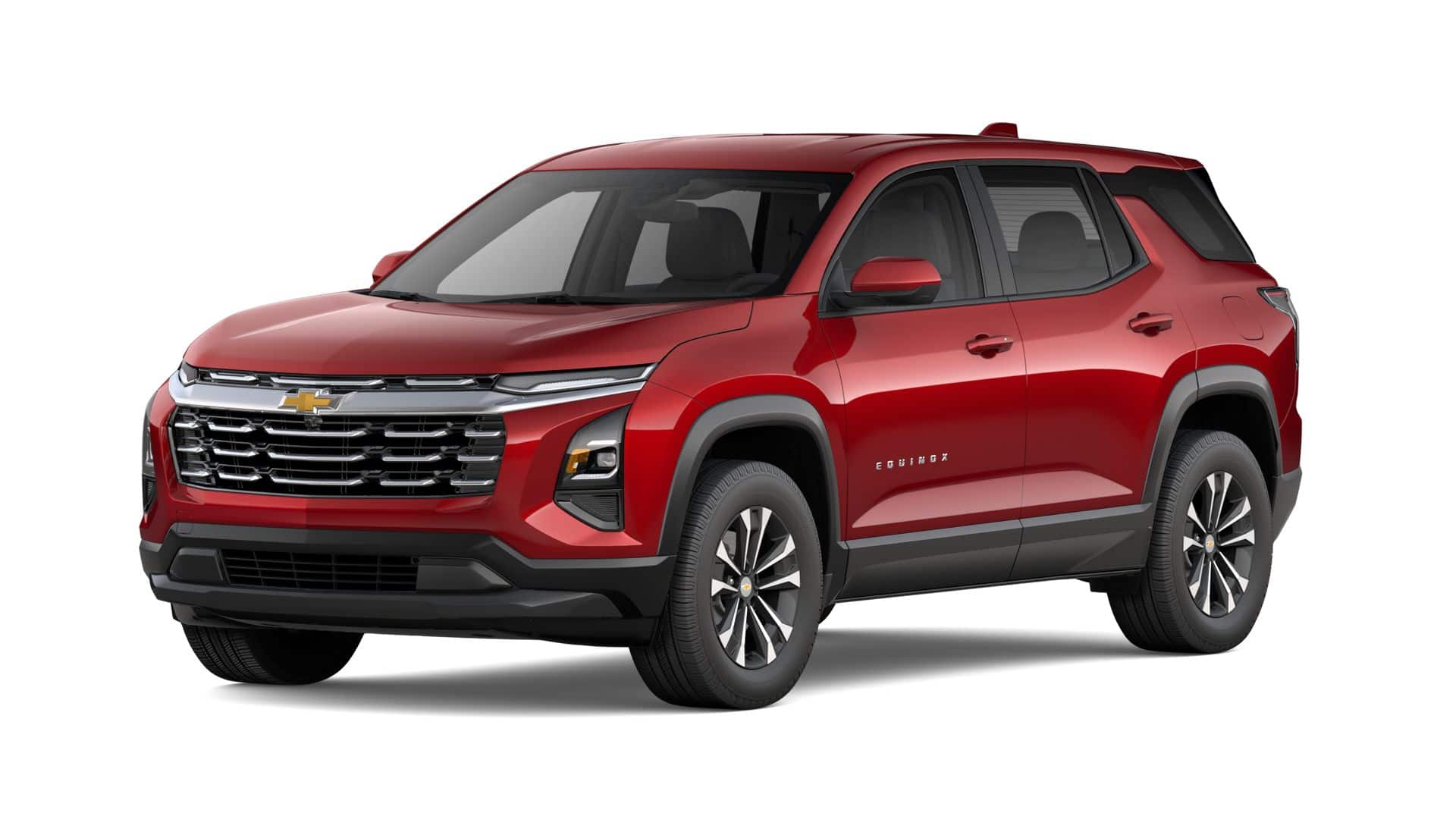 2027 Chevrolet Equinox AWD LT in Radiant Red Tintcoat — front three-quarter view