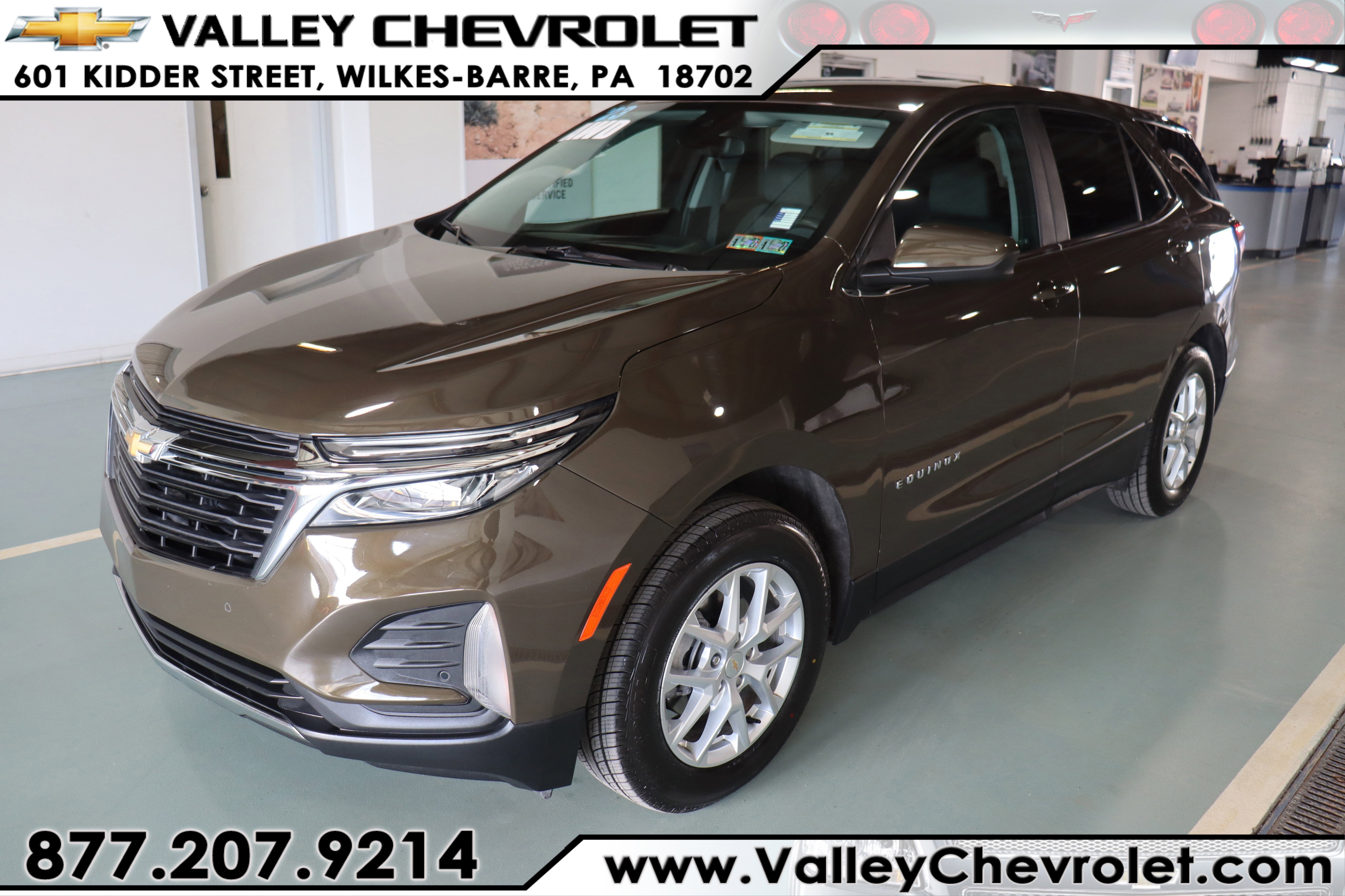 2023 Chevrolet Equinox LT in Harvest Bronze Metallic — front three-quarter view