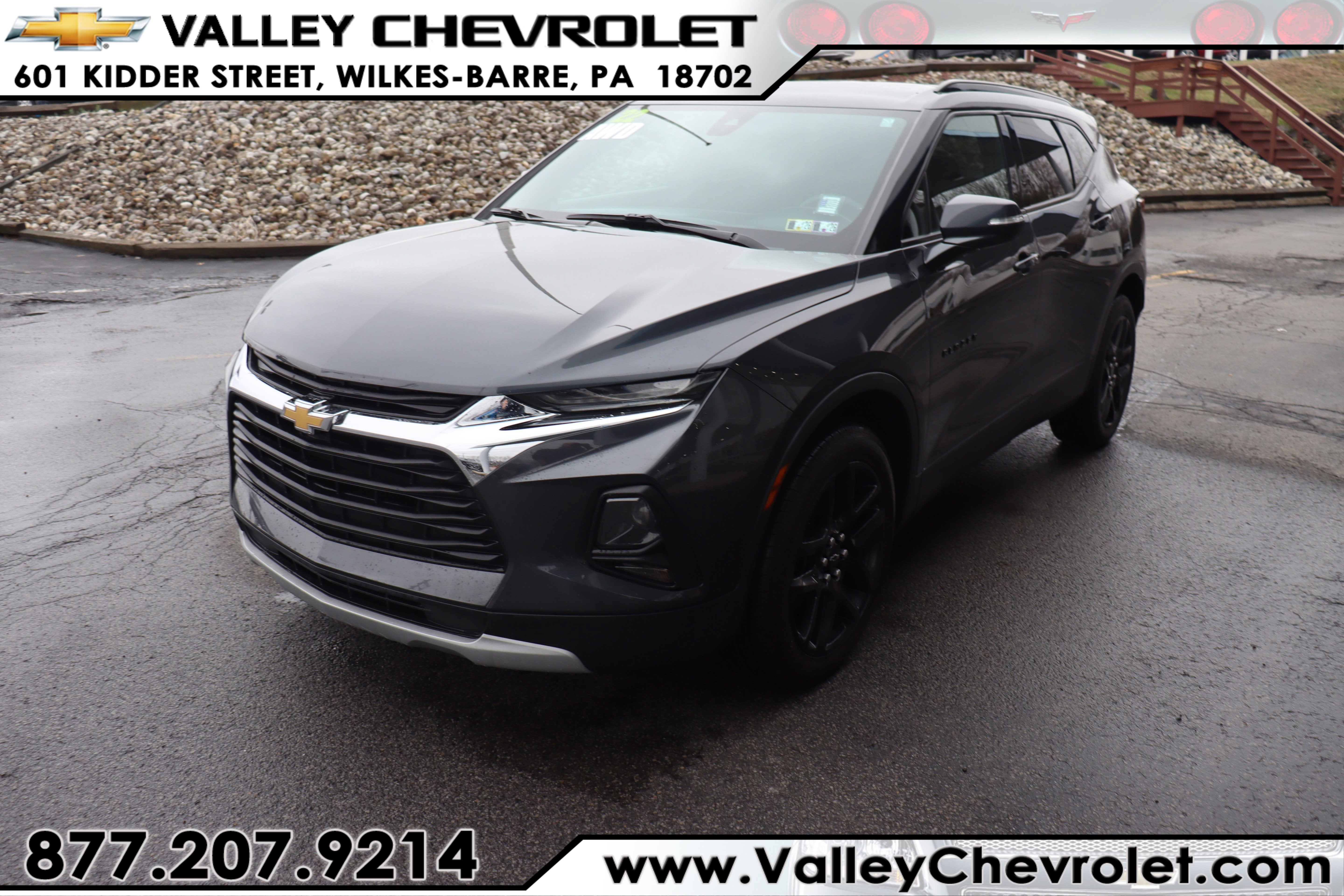 2022 Chevrolet Blazer 2LT in Iron Gray Metallic — front three-quarter view