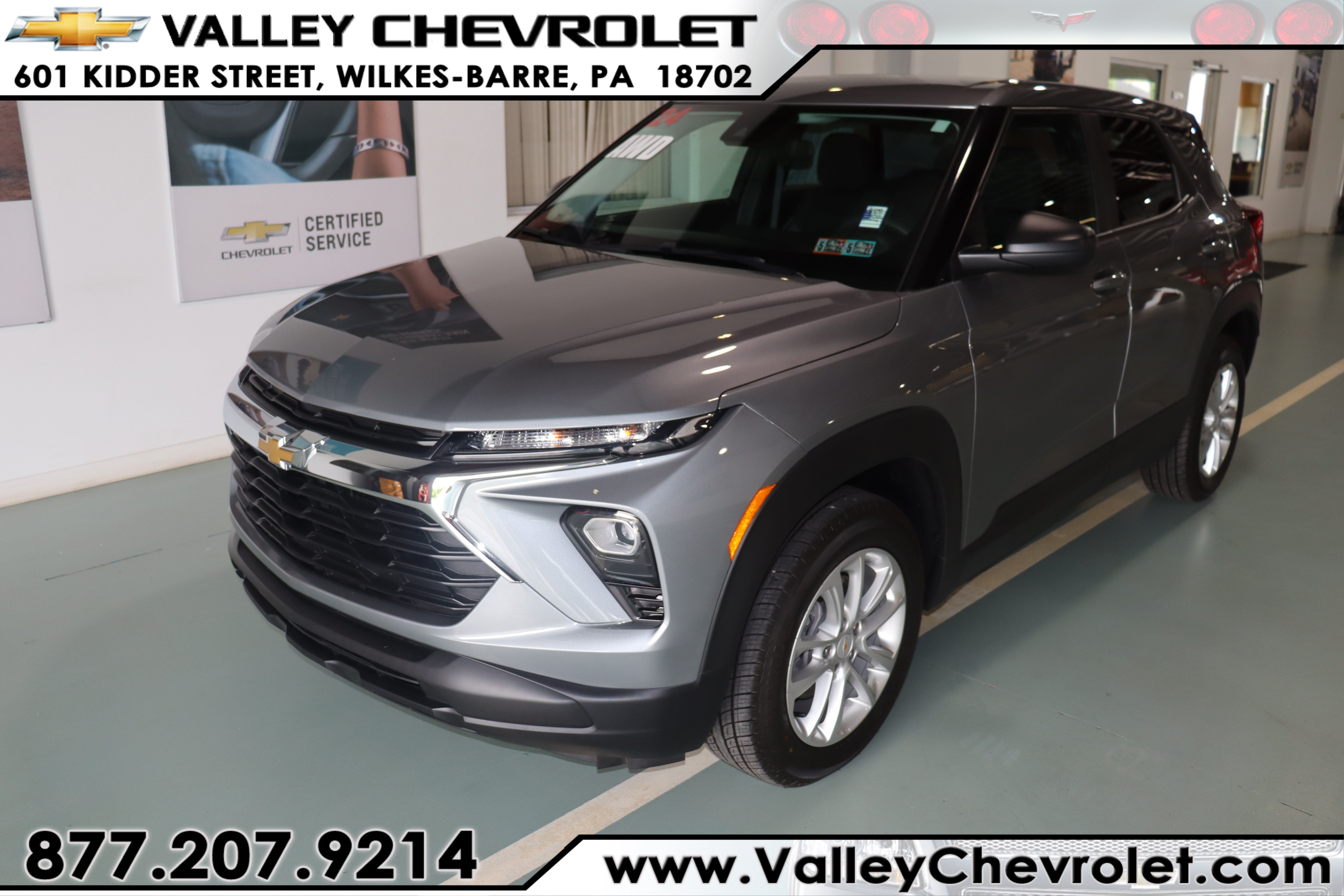 2024 Chevrolet Trailblazer LS in Sterling Gray Metallic — front three-quarter view